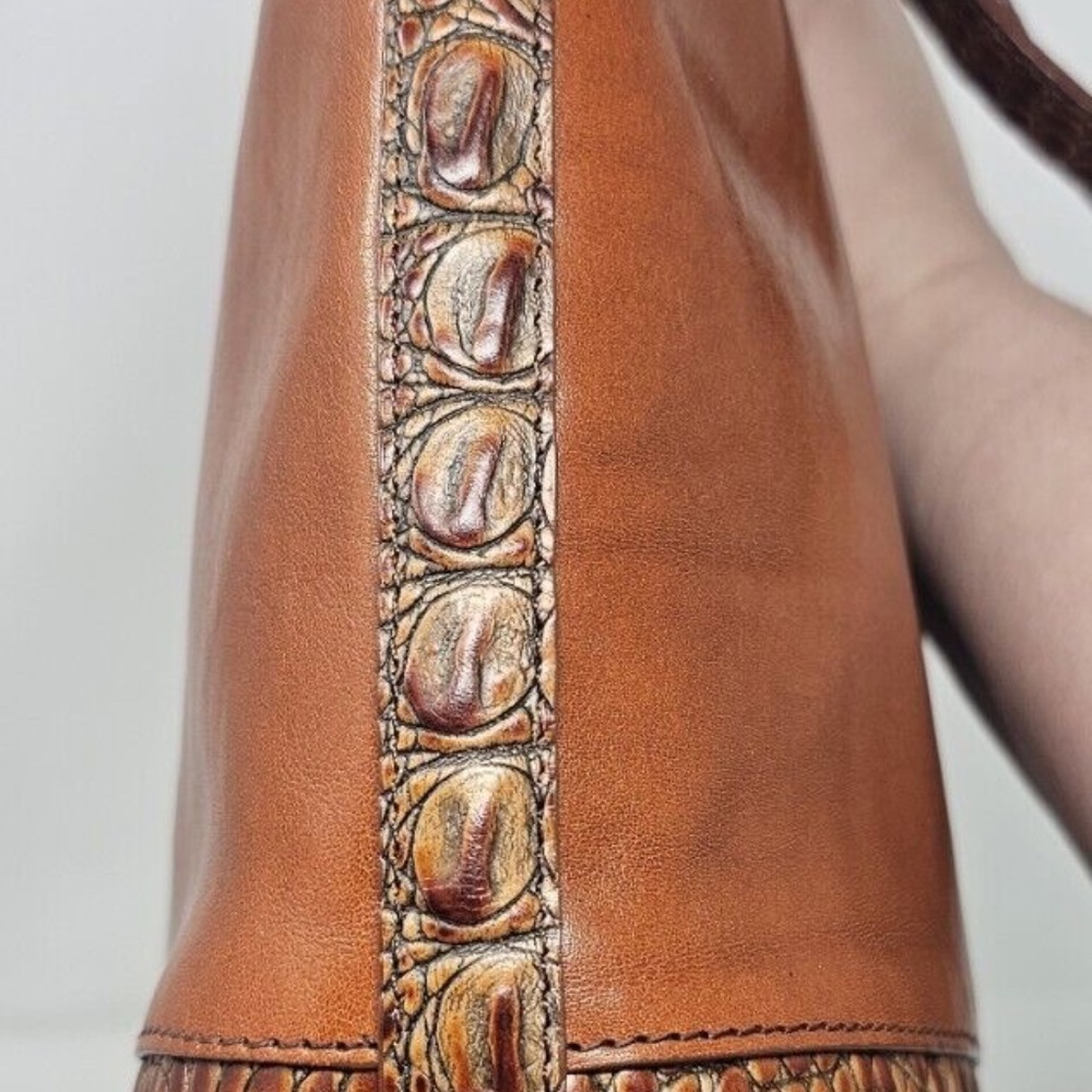 Brahmin Vintage Leather Tuscan Pecan Tote Bag - Picture 3 of 14